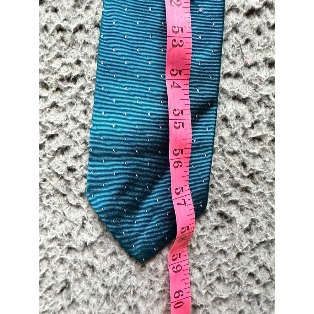 Christian Dior Men's Jacquard 100% Silk Neck Tie Designer Teal 59